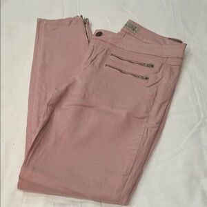 Guess Blush Skinny Jeans with Zipper Accents